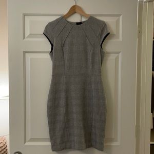 H&M Grey Patterned Professional Dress